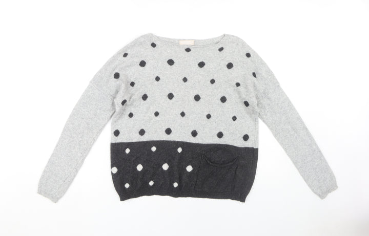 BENEDETTA.B. Women's Grey Polka Dot Jumper Size S