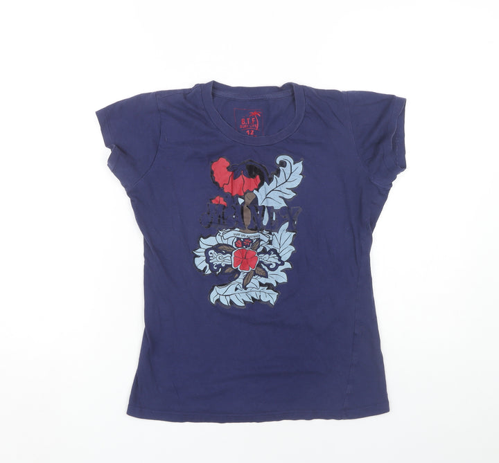 B.T.F Surf Life Women's Blue T-Shirt Size 12
