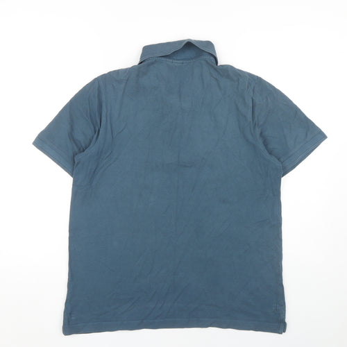 John Lewis Men's Blue Polo Shirt, Medium, Short Sleeve