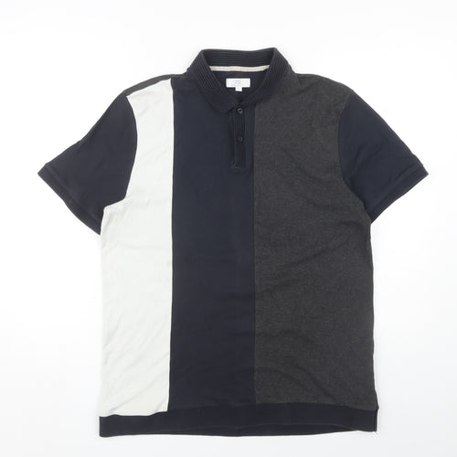 Next Mens Multicoloured Polo, L, Colourblock, Cotton