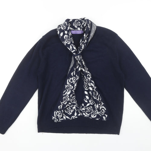 Autonomy Women's Blue Knit Jumper Size 10