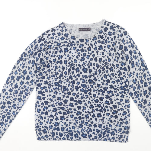 Marks and Spencer Women’s Blue Animal Print Pullover