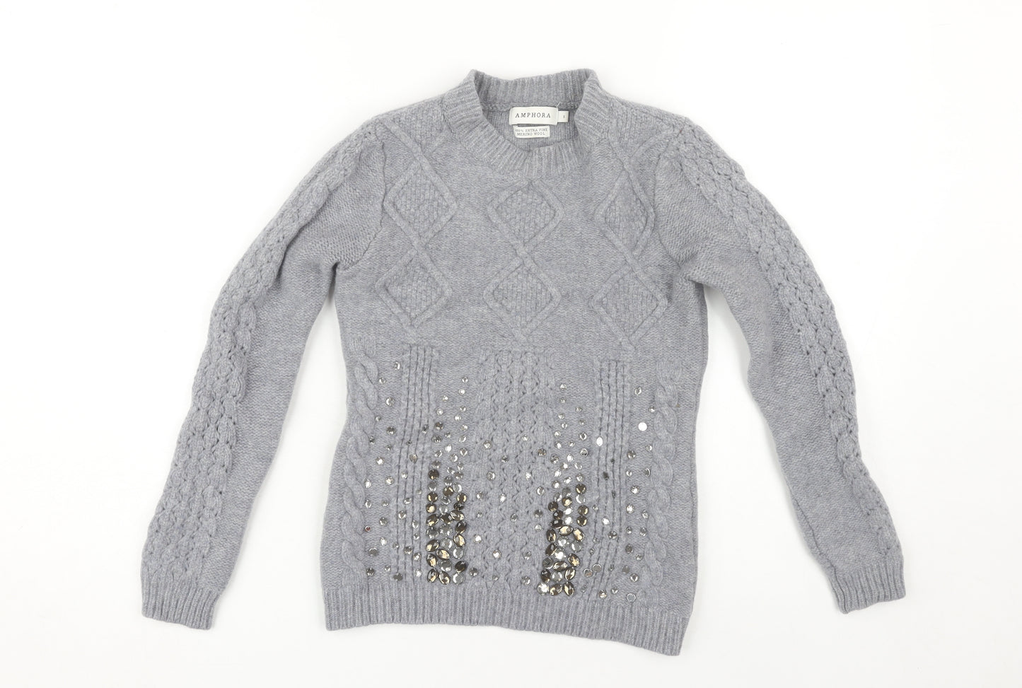 Amphora Women's Grey Pullover Jumper S