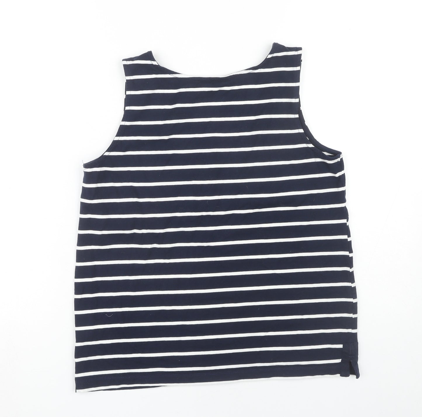 Signal Women's Blue Striped Tank Top M