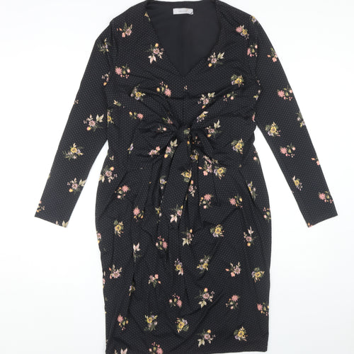 Marks and Spencer Women's Black Floral Dress