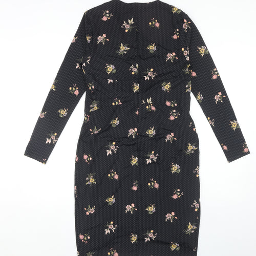 Marks and Spencer Women's Black Floral Dress