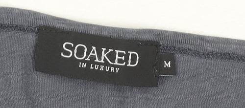 Soaked in Luxury Women's Grey V-Neck Long Sleeve Top