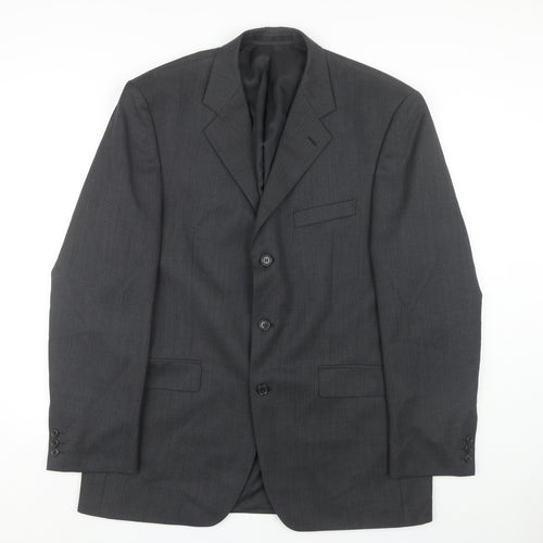 Burton Men's Grey Blazer, Size 42, Long Fit, Formal