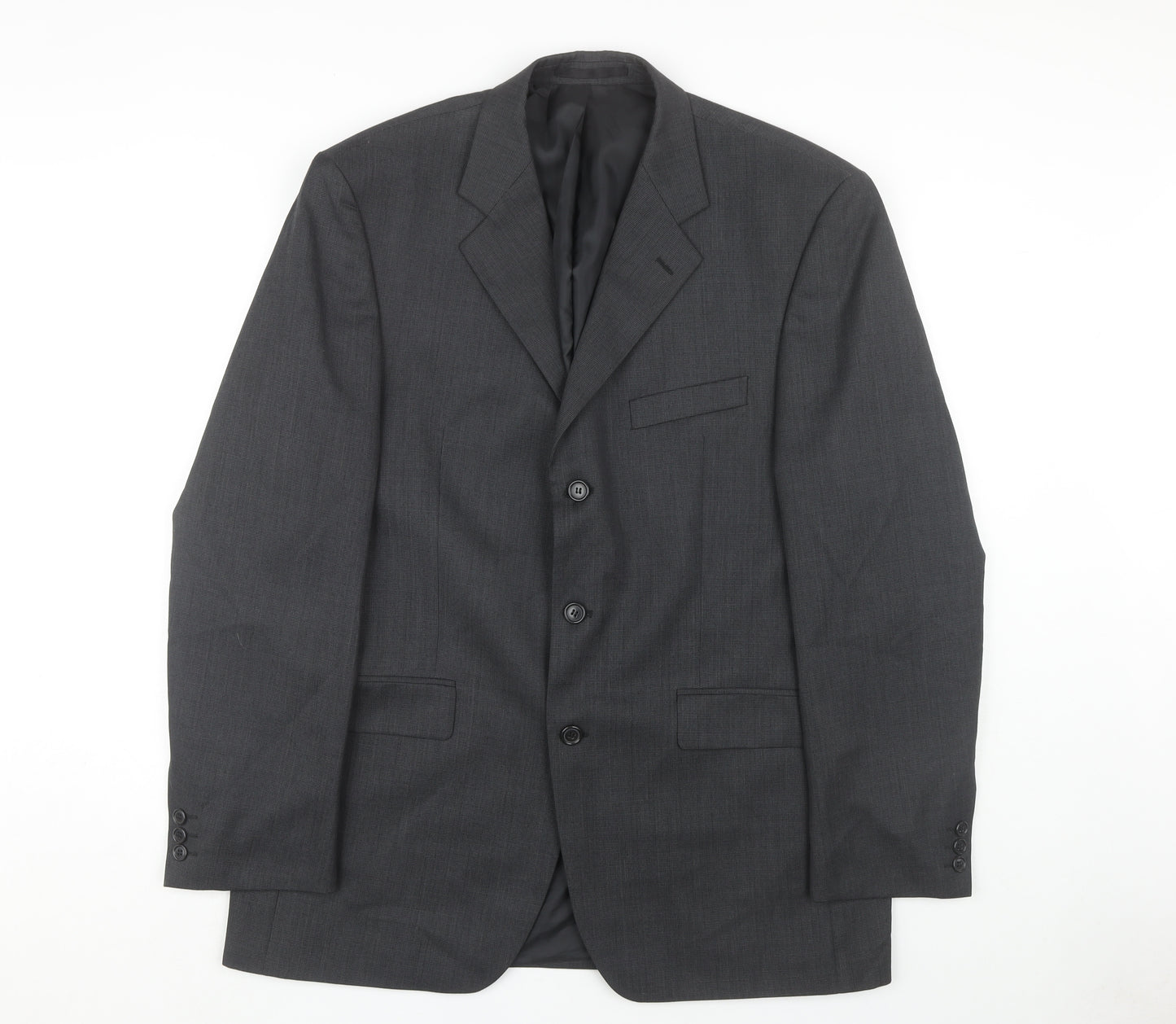 Burton Men's Grey Blazer, Size 42, Long Fit, Formal