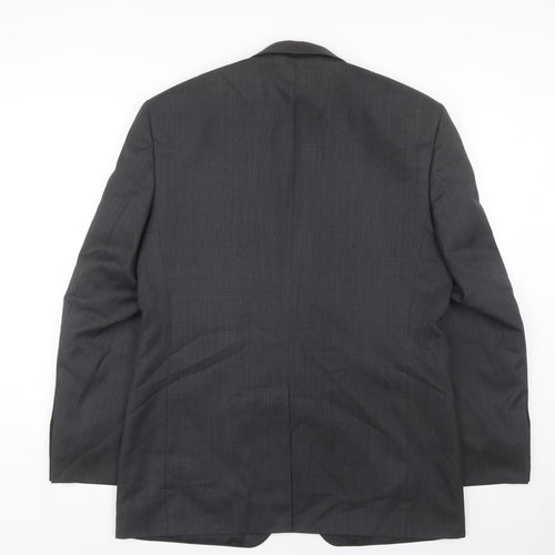 Burton Men's Grey Blazer, Size 42, Long Fit, Formal