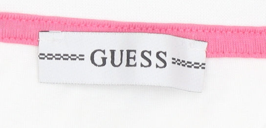Guess Women's White T-Shirt M - Eye Catcher Design