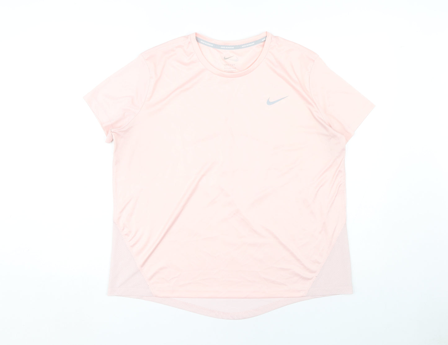 Nike Women's Pink Running T-Shirt L Size