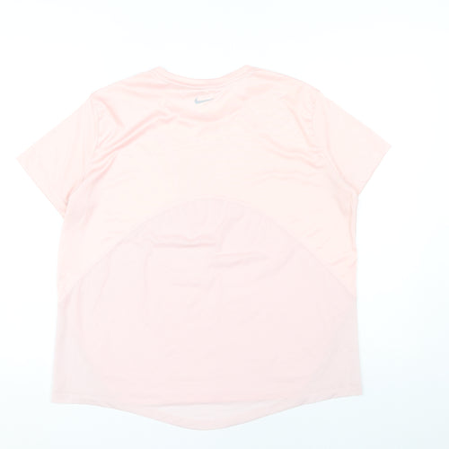 Nike Women's Pink Running T-Shirt L Size