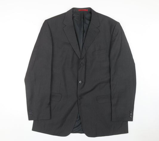 Greenwoods Mens Blue Polyester Jacket Suit Jacket Size 44 – Preworn