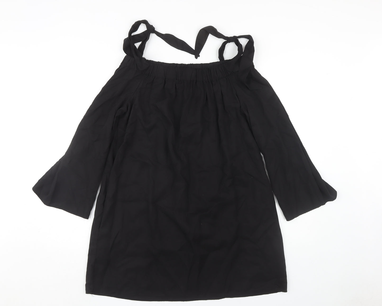 Zara Basic Women's Black Off Shoulder Dress M