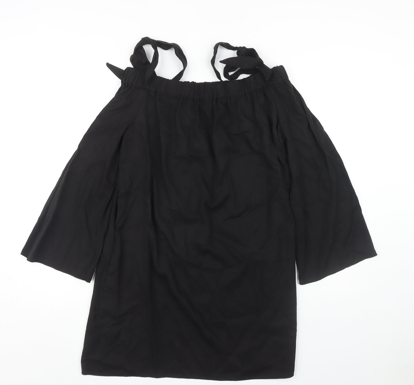Zara Basic Women's Black Off Shoulder Dress M