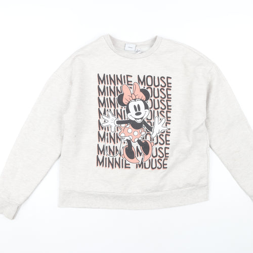 Disney Women's Grey XS Minnie Mouse Sweatshirt