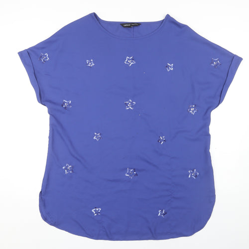 Capsule Women's Blue Sequin Blouse Size 16