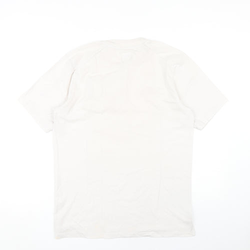 Umbro England White Sports T-Shirt Men L 1/2 Zip
