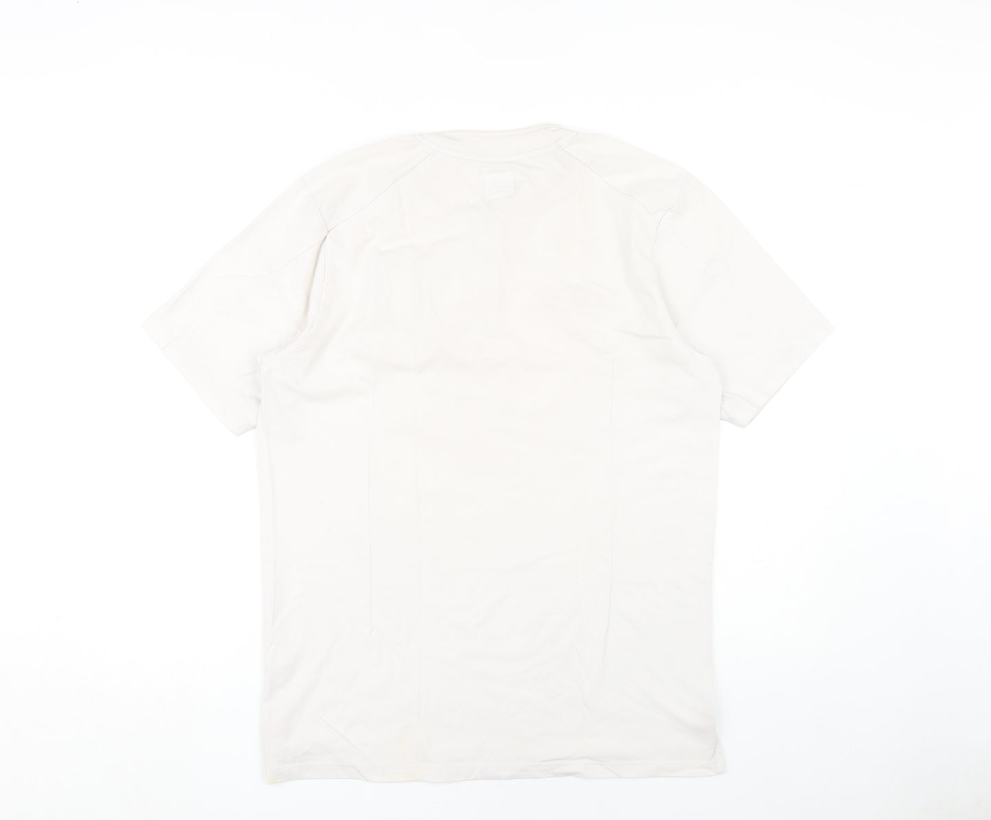 Umbro England White Sports T-Shirt Men L 1/2 Zip