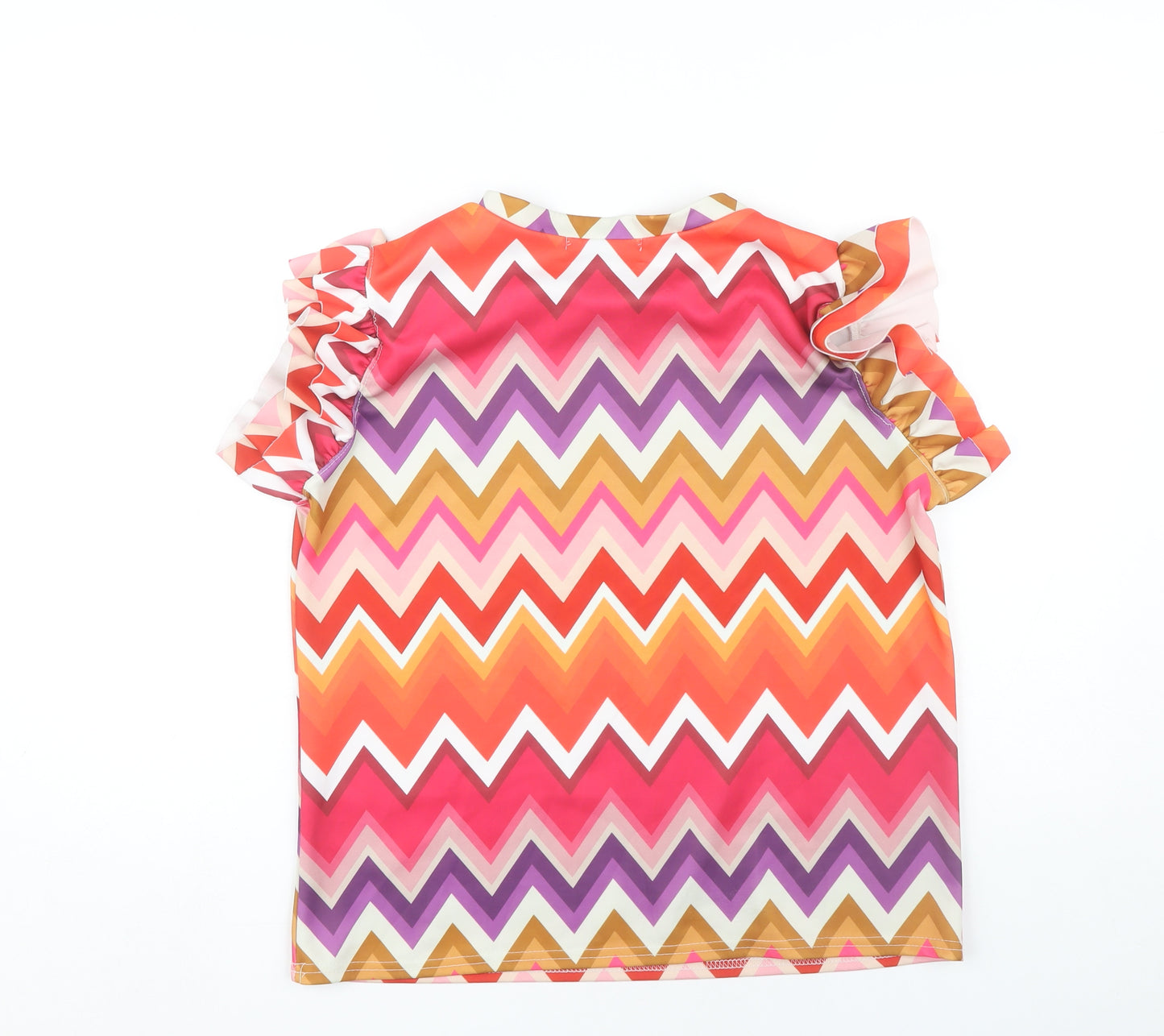 Miss Klass Women's Multicoloured Geometric T-Shirt M