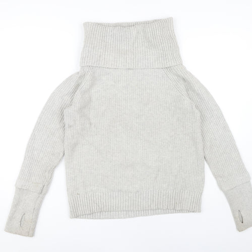Market & Spruce Women’s Grey High Neck Jumper, Small