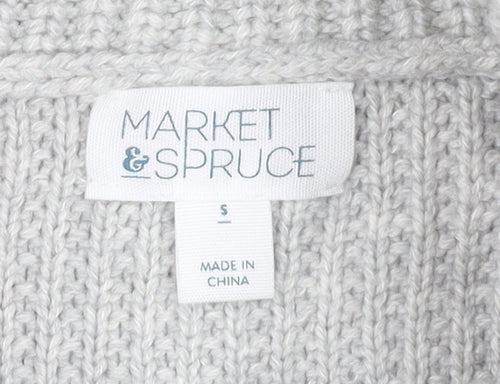 Market & Spruce Women’s Grey High Neck Jumper, Small