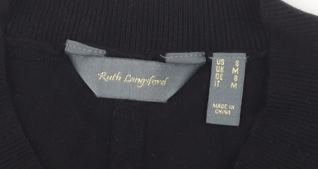 Ruth Langsford Black V-Neck Women's Jumper Medium