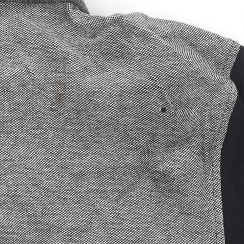 Voi Jeans Men's Black & Grey Colourblock Polo M