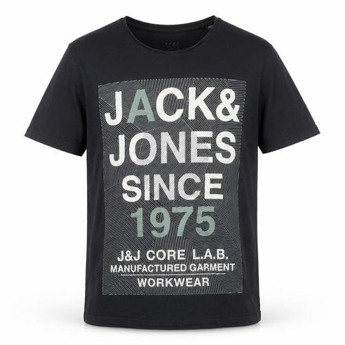 Jack & Jones Men's Black Graphic Print T-Shirt L