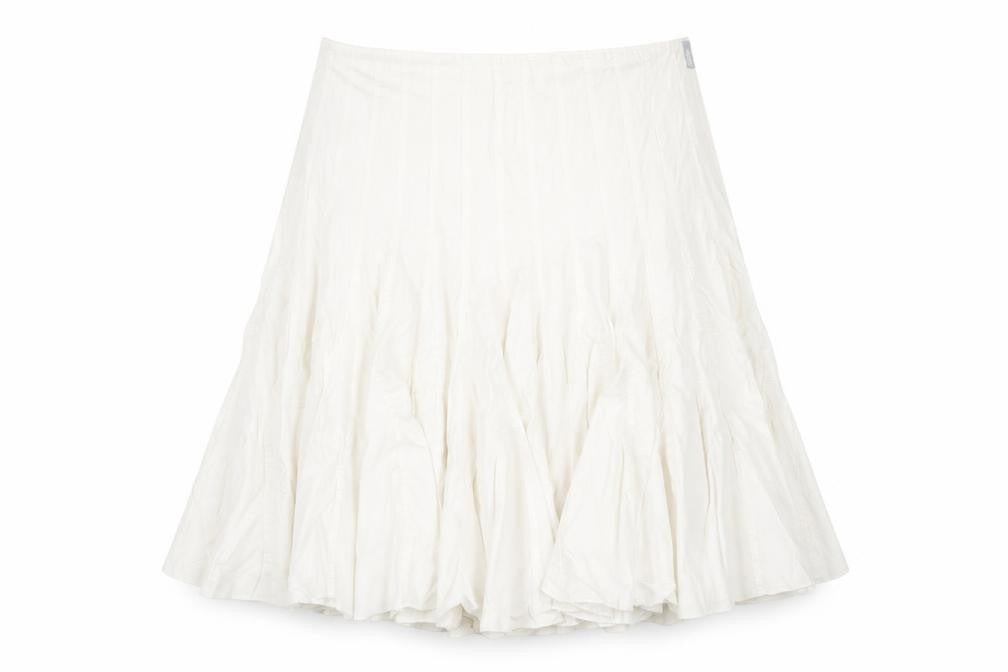 Urban Women’s White XL Skirt, Cotton, Zip Closure
