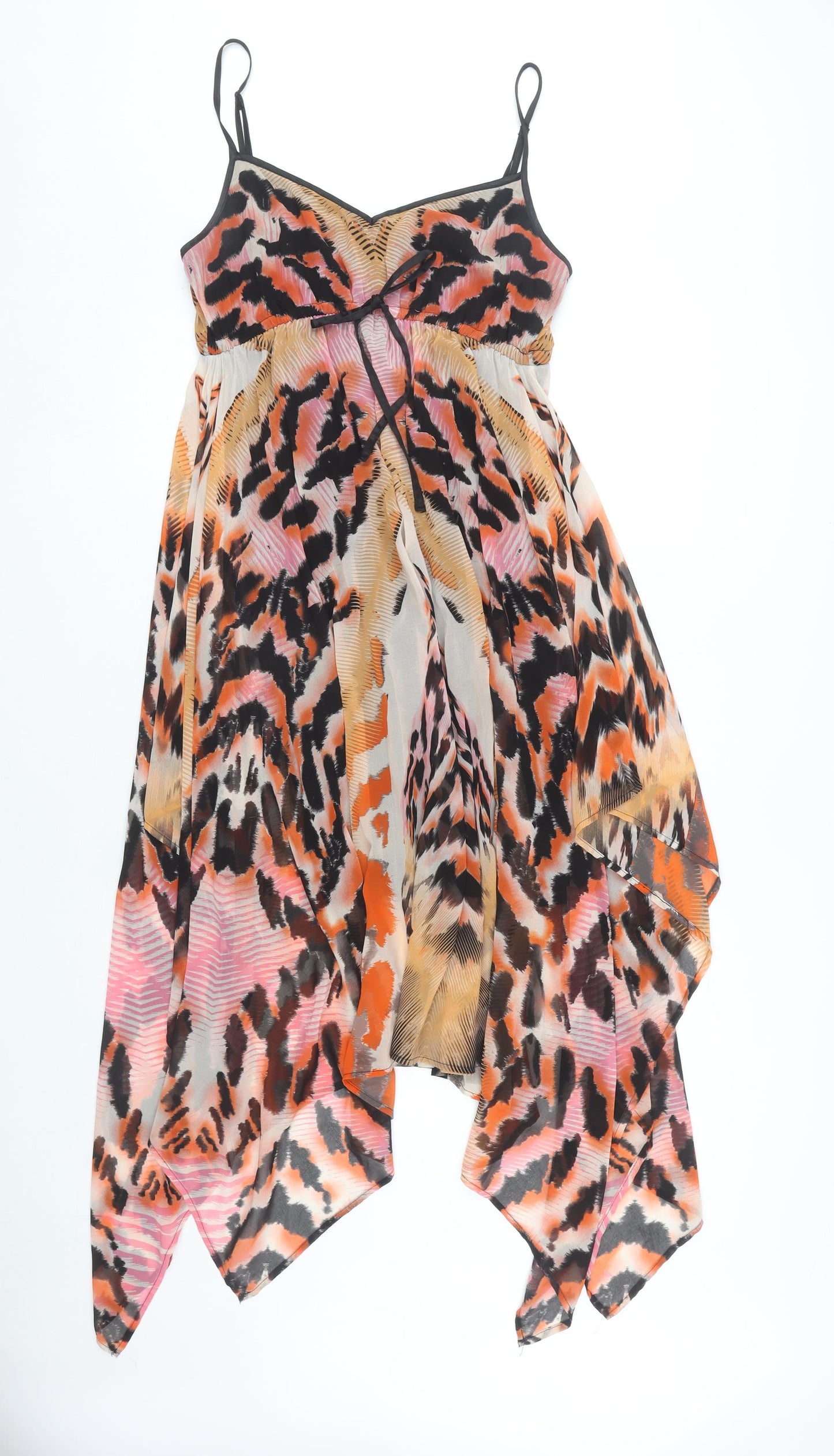 New Look Women's Multicoloured Animal Print Slip Dress, Size 12