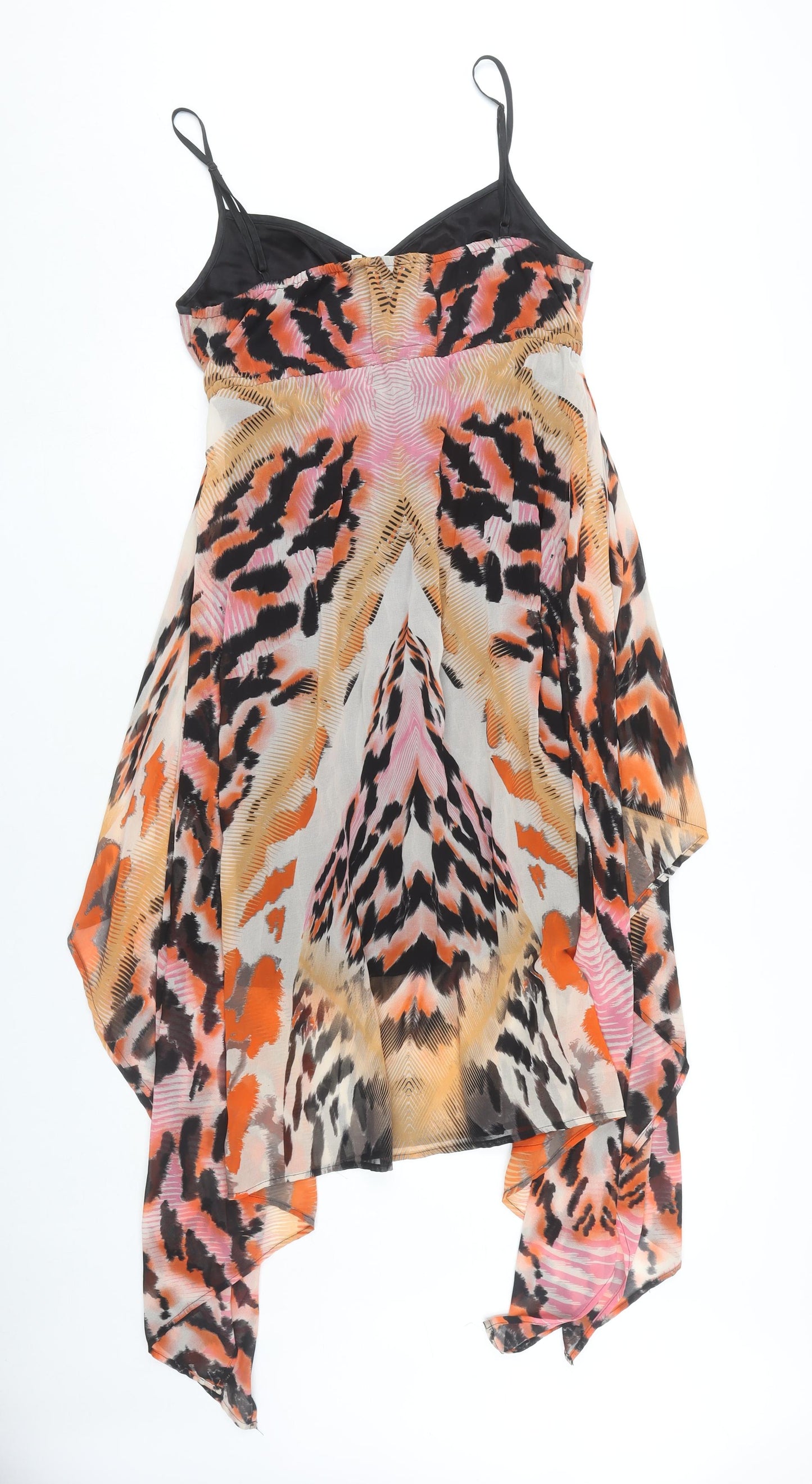 New Look Women's Multicoloured Animal Print Slip Dress, Size 12
