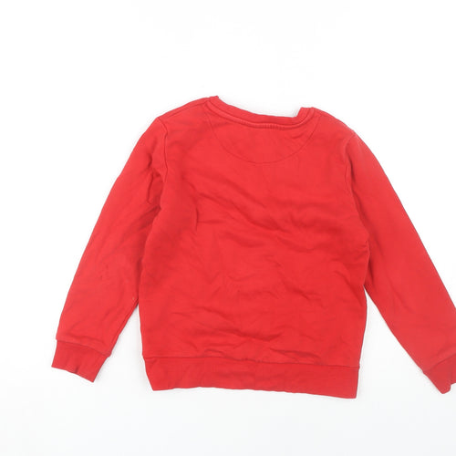Marks and Spencer Girls Red Pullover Sweatshirt 6-7 Years