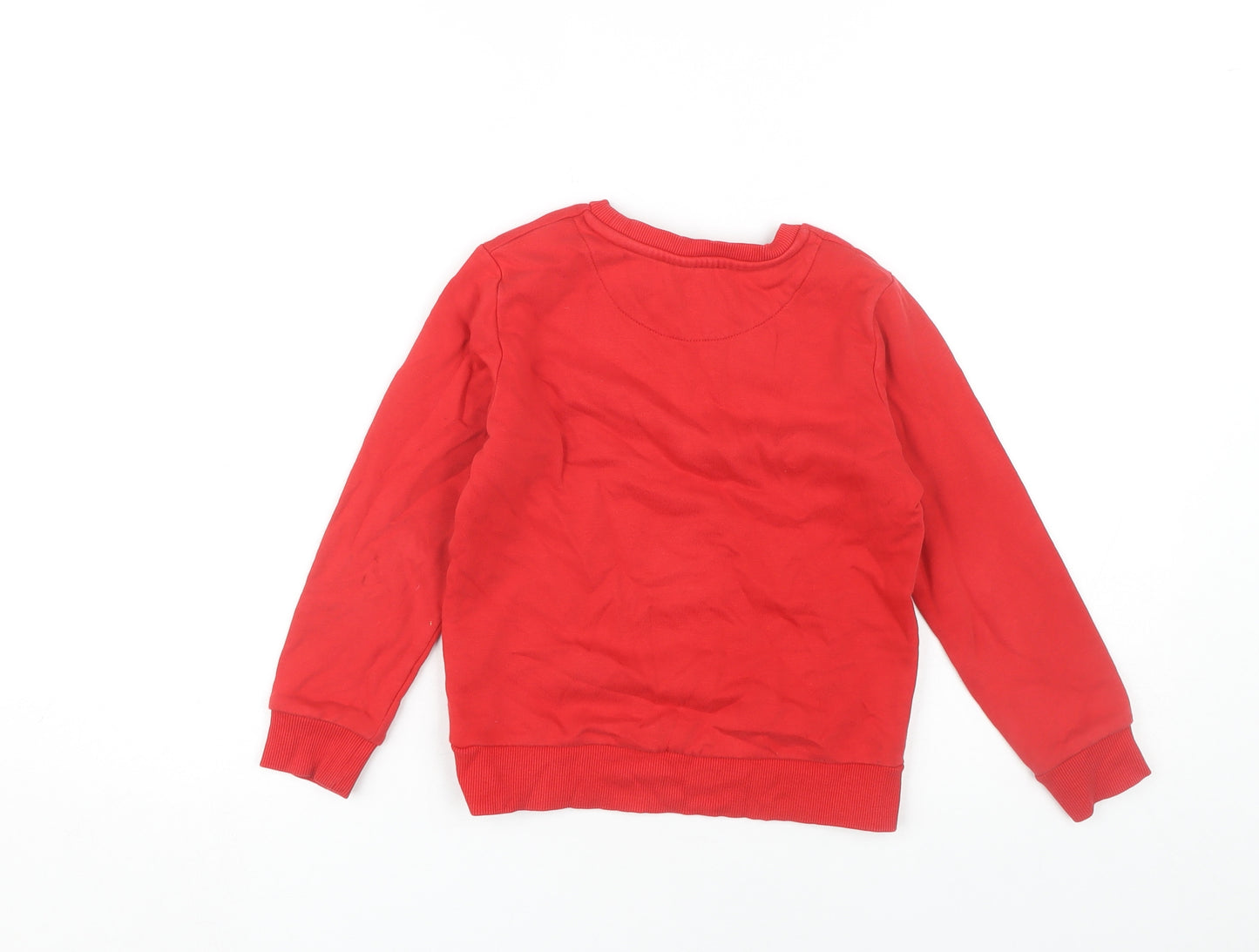 Marks and Spencer Girls Red Pullover Sweatshirt 6-7 Years
