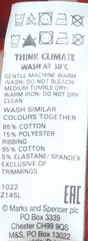 Marks and Spencer Girls Red Pullover Sweatshirt 6-7 Years