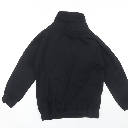 Nautica Girls Black Hoodie Pullover Love Embroidered Size 10-11