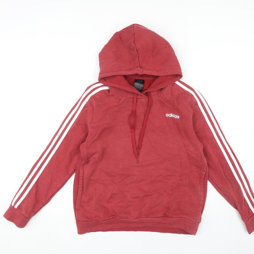 Adidas Red Pullover Hoodie Unisex L Logo Hooded