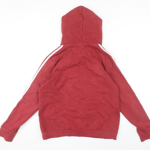 Adidas Red Pullover Hoodie Unisex L Logo Hooded