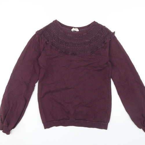 Fat Face Women's Purple Pullover Sweatshirt Size 8