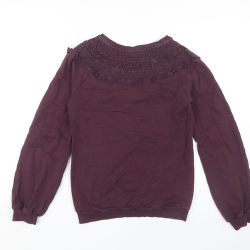 Fat Face Women's Purple Pullover Sweatshirt Size 8