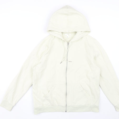 H&M Unisex Ivory Full Zip Hoodie Size 12