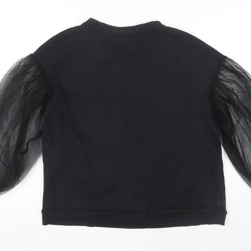 H&M Women’s Black Sweatshirt L Balloon Sleeve