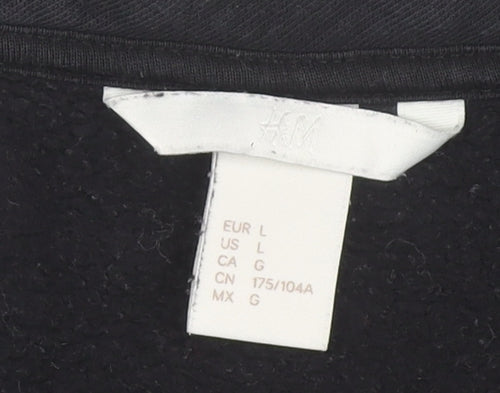 H&M Women’s Black Sweatshirt L Balloon Sleeve