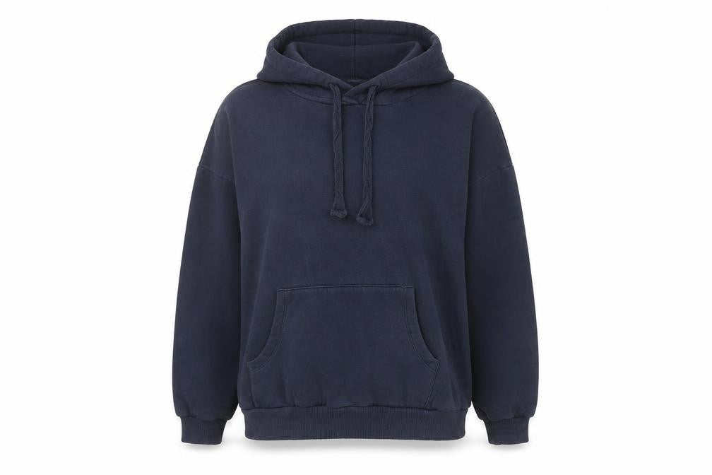 Front view of Chelsea Peers Women's Black Hoodie XL Pullover Cotton Blend