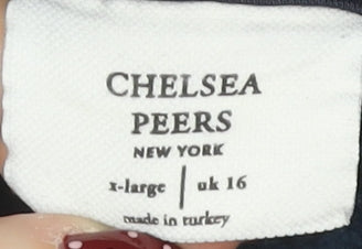 Chelsea Peers Women's Black Hoodie XL Pullover Cotton Blend