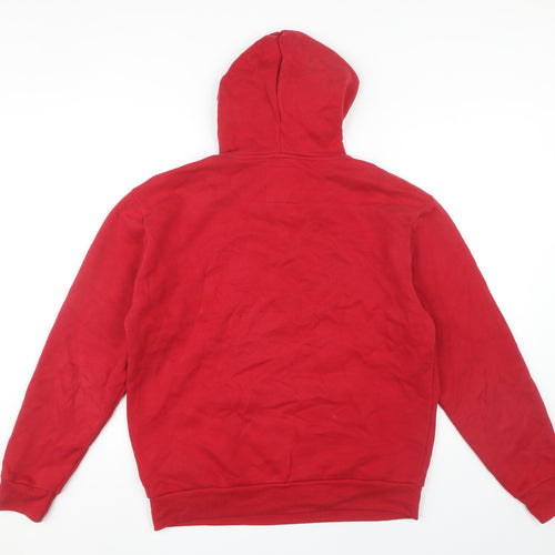 Hollister Red Men's Pullover Hoodie, Size M