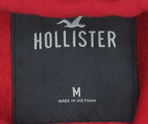 Hollister Red Men's Pullover Hoodie, Size M