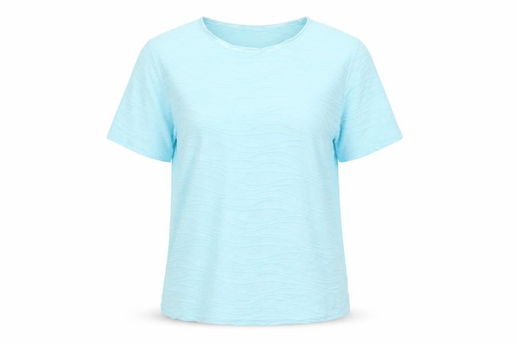Front view of Honor Millburn Women's Blue M T-Shirt, Short Sleeve