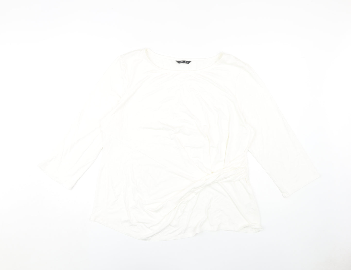 Roman Women's White Blouse Size 20 - Casual Viscose Blend